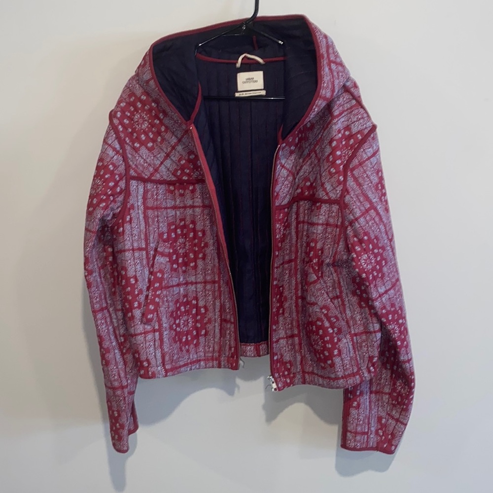 Red Paisley Quilted Jacket